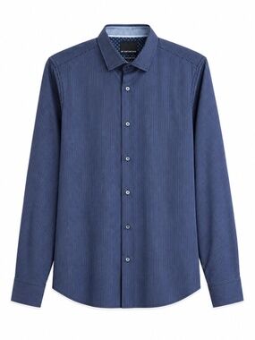 By Definition Navy Pinstripe Modern Dress Shirt – Small EUC 14.5-15"